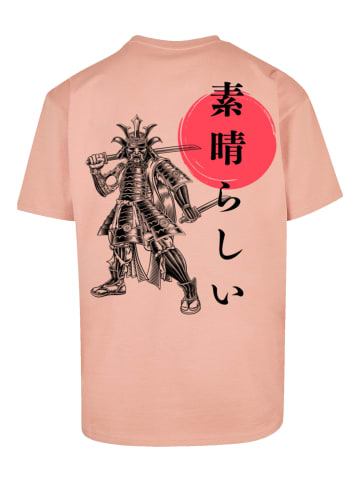 F4NT4STIC Heavy Oversize T-Shirt Samurai Japan Grafik in amber