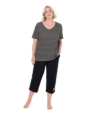 Ulla Popken Pyjama in schwarz