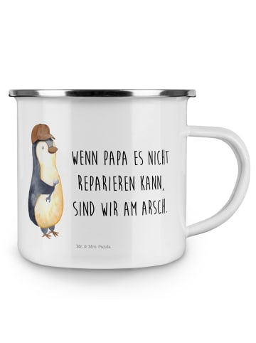 Mr. & Mrs. Panda Kaffeetasse Pinguin mit Schraubenschlüssel mit ... in Weiß