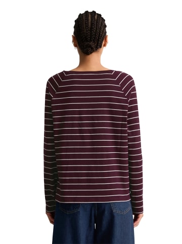 Marc O'Polo DENIM Gestreiftes Longsleeve relaxed in Dark Red