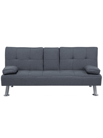 Beliani 3-Sitzer Sofa ROXEN in Grau/Silber - (W) 168 x (H) 77 x (L) 81 cm