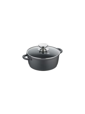 Kochtopf mit Glasdeckel aus Aluguss – Vario Click in schwarz