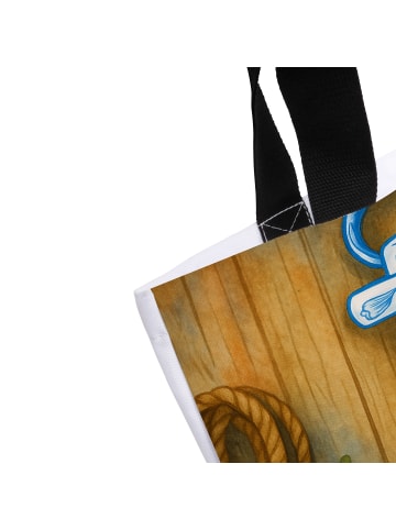 Mr. & Mrs. Panda Strandtasche Anker Blau Design ohne Spruch in Weiß
