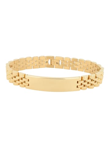 Adeliás Unisex Armband – Gliederarmband aus Edelstahl 21 cm in gold