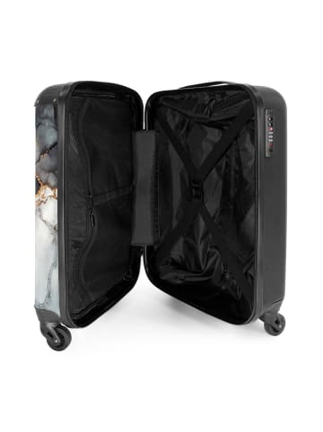 NoBoringSuitCases Suitcase, Handgepäck, Koffer, Reisekoffer Abstrakt gold weiß