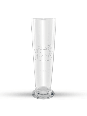 Mr. & Mrs. Panda Bierglas Toast Party ohne Spruch in Transparent