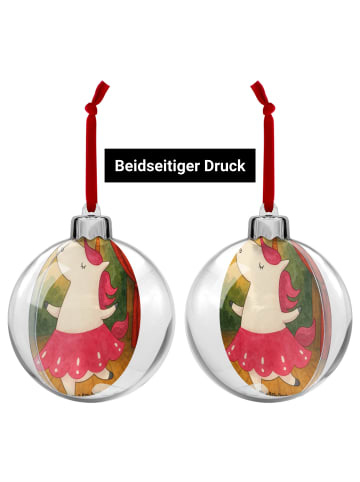Mr. & Mrs. Panda Kunststoff Weihnachtskugel Einhorn Ballerina De... in Weiß