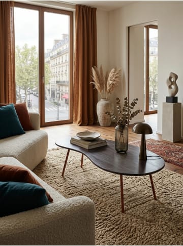 KADIMA DESIGN Wohnzimmertisch Vintage | Holz-Metall-Mix, Easy-Care, Design in Beige