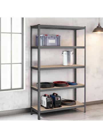 SONGMICS Schwerlastregal Cozory in Grau - (B)120 x (H)200 x (T)60 cm