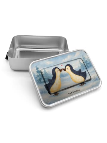 Mr. & Mrs. Panda Lunchdose Pinguin Liebe Design ohne Spruch in Weiß