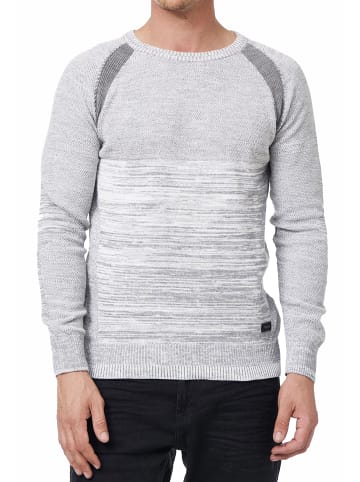Rusty Neal Sportiver Feinstrick Rundhals Pullover in Grau