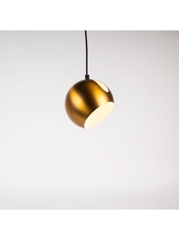 s.LUCE Galerieleuchte Ball tauschbarer Schirm 5m Abhängung in Gold