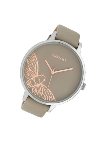 Oozoo Armbanduhr Oozoo Timepieces braun, beige extra groß (ca. 48mm)