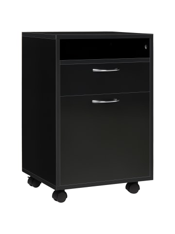 HOMCOM Aktenschrank in Schwarz 40L x 35B x 60H cm