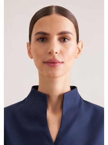 Seidensticker Kelchkragenbluse Slim in Dunkelblau