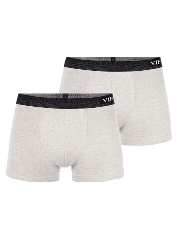 VIP Retro Boxer Premium Jersey Stretch in Grey Melange
