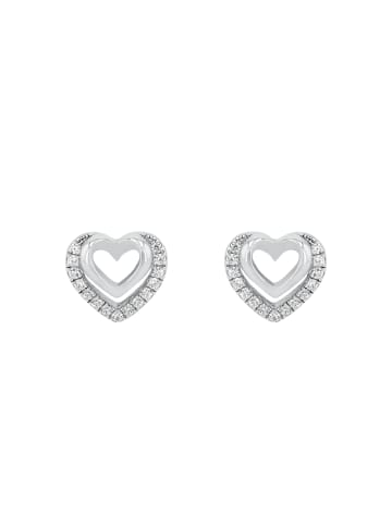 Amor Ohrstecker Silber 925, rhodiniert in Silber