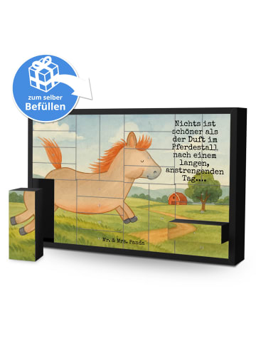 Mr. & Mrs. Panda Adventskalender Pferd Springen Design mit Spruch in Weiß