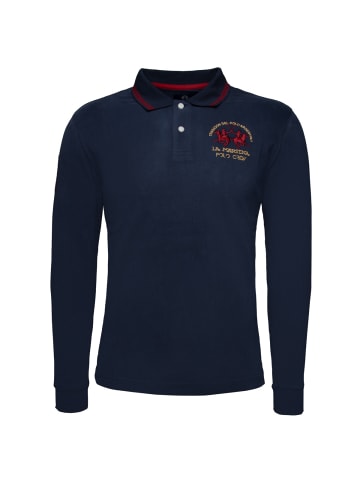 La Martina Langarm-Poloshirt XMP307 XT in dunkelblau