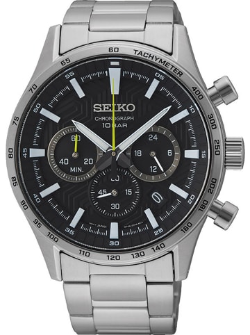 Seiko Herren-Chronograph Stahl/Schwarz
