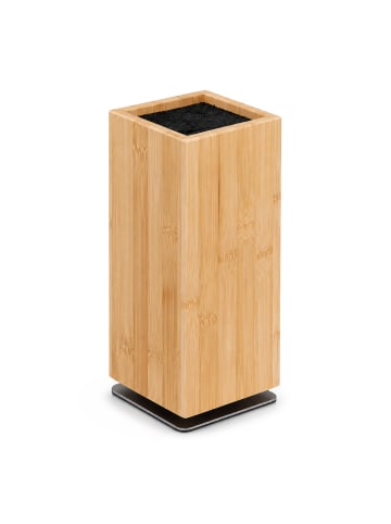 relaxdays Messerblock in Natur - (B)10,5 x (H)26 x (T)10,5 cm