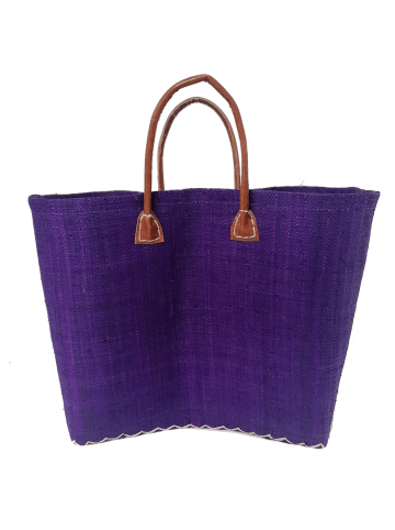 Le Comptoir de la Plage Korbtasche "Belo GM Unis " in  Lila (L) 40x (B) 32 cm