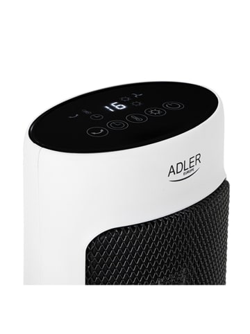 Adler Europe Adler AD 7738 Turm-Heizlüfter mit LED-Anzeige, 2000 W - Weiß in Weiß