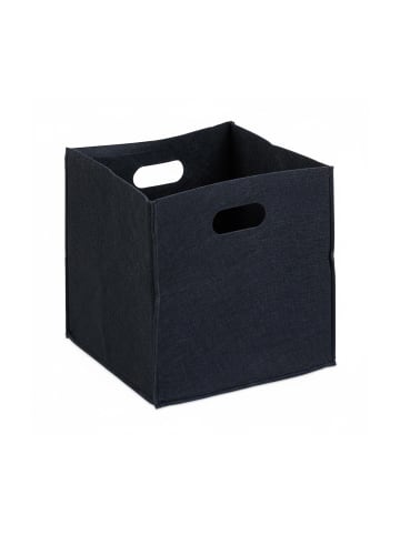 relaxdays 10 x Filzkorb in Schwarz - (B)30 x (H)30 x (T)30 cm