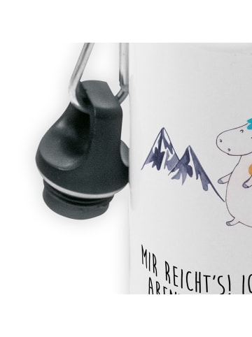 Mr. & Mrs. Panda Kindertrinkflasche Einhorn Bergsteiger mit Spruch in Weiß