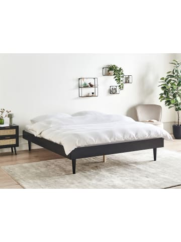 Beliani Doppelbett TOUCY in Schwarz - (W) 165 x (H) 38 x (L) 204 cm