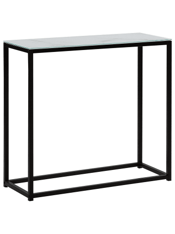 Beliani Konsolentisch DELANO in Weiß/Schwarz - (W) 80 x (H) 76 x (L) 30 cm
