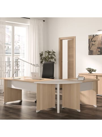 CALICOSY Schreibtisch GAMI in Helles Holz - (W) 80 x (H) 74 x (L) 80 cm