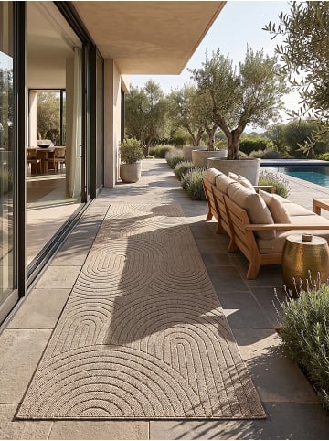 KADIMA DESIGN Flachwebteppich Geometrisch flachgewebt pflegeleicht Wohnzimmer Flur in Natur