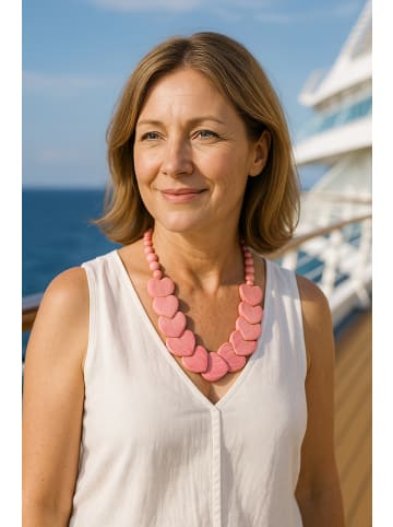 collezione alessandro Kurze Kette " Warmherz " in rosa