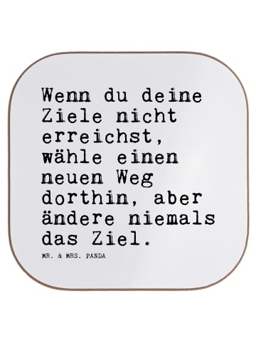Mr. & Mrs. Panda Untersetzer Wenn du deine Ziele... mit Spruch in Weiß