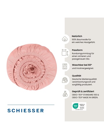 Schiesser Edeljersey-Spannbettlaken Jessi in Rosa
