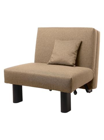 others FALTSESSEL Kalomira Bezug Flachgewebe Metall schwarz / sand