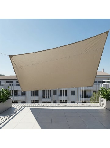 relaxdays Sonnensegel in Beige - (B)200 x (T)400 cm