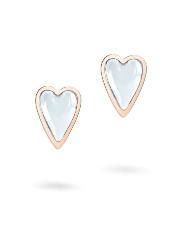 Liebeskind Berlin Ohrstecker Glass Heart in roségold