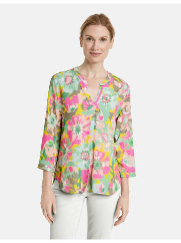 Gerry Weber Bluse 3/4 Arm in Grün/Lila/Pink Druck