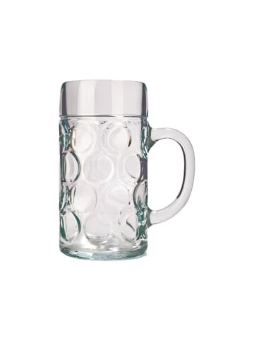 Stölzle 4er Set Bierkrüge Isar 0,5l + 1l transparent in transparent
