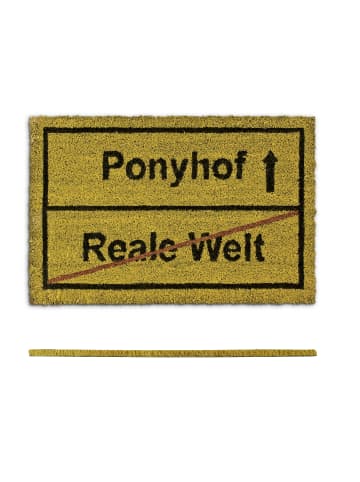 relaxdays Fußmatte Ponyhof in Braun - (B)60 x (T)40 cm