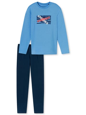 Schiesser Pyjama Nightwear in Hellblau