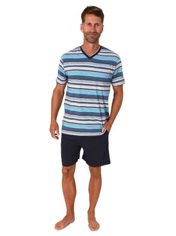 NORMANN kurzarm Schlafanzug Shorty Pyjama - 80494 in türkis