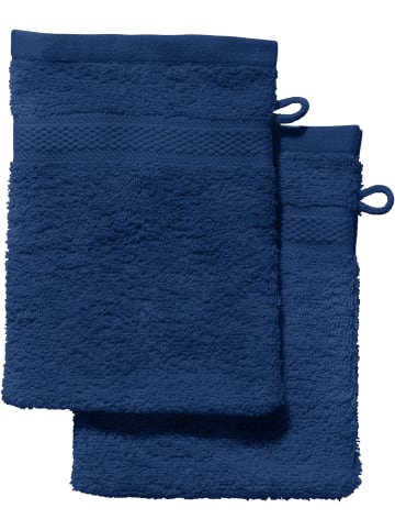 REDBEST Frottier Waschhandschuh 2er-Pack Chicago in dunkelblau