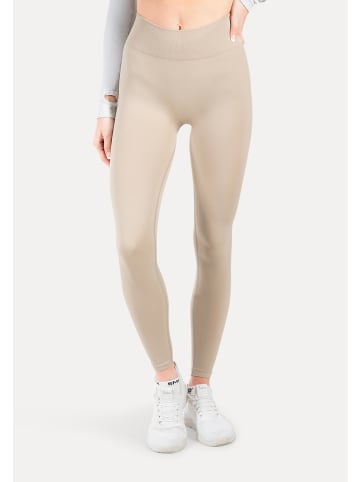 SMILODOX Leggings Cetrina Scrunch in Taupe