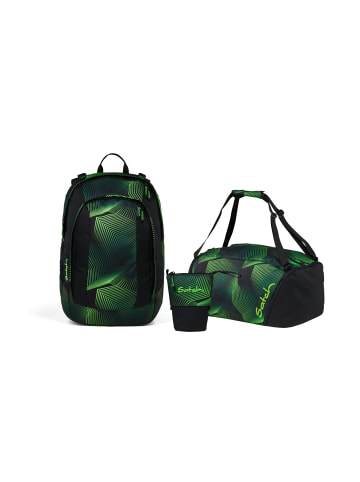 Satch Schulrucksack-Set AIR Seismic Green 3-teilig in Grün