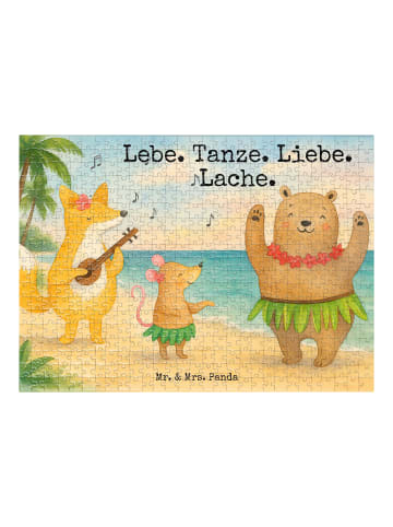 Mr. & Mrs. Panda Puzzle Waldtiere Aloha Design mit Spruch in Weiß