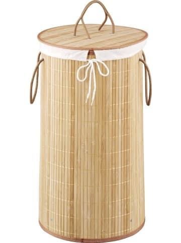 Zeller Bambus Wäschekorb hellbraun 55 Liter hellbraun in Braun, Ø 35 x (H) 60 cm