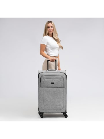Redolz Essentials 12 LARGE 4 Rollen Trolley 79 cm mit Dehnfalte in grey2